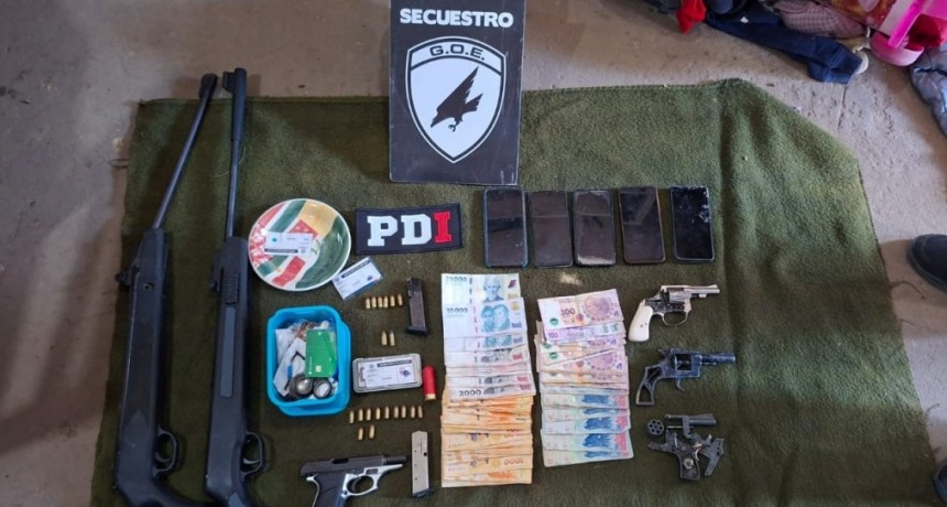 La PDI realizó cinco allanamientos por microtráfico y detuvo a dos hombres en Santo Tomé y Laguna Paiva