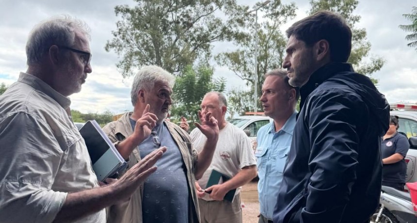 Villa Minetti: Pullaro supervis&oacute; la defensa h&iacute;drica y el funcionamiento de las bombas