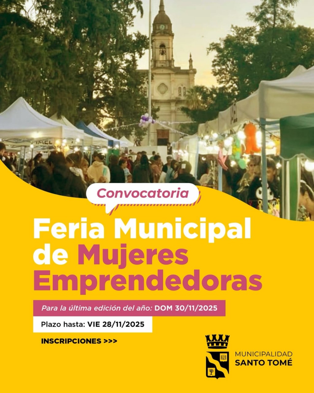Santo Tomé: convocatoria abierta para la última edición del año de la Feria Municipal de Mujeres Emprendedoras