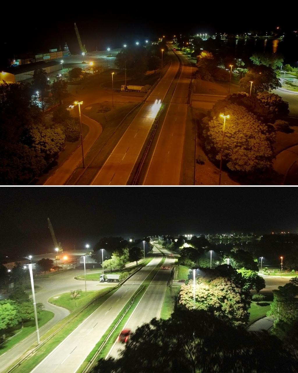 Lo que no hizo Nación, lo está haciendo Provincia: avanza la nueva iluminación led en Circunvalación Santa Fe