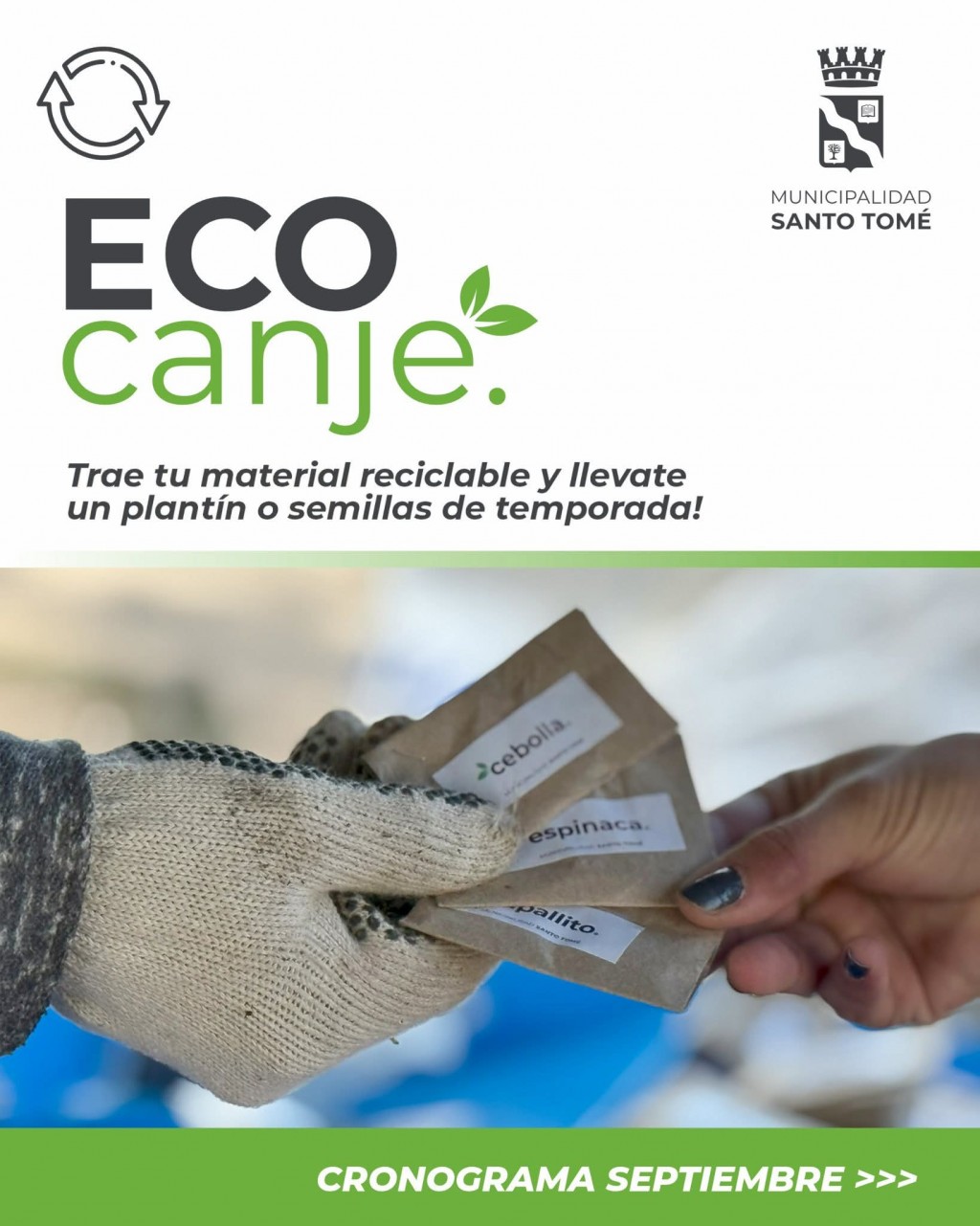 Eco Canje: Cronograma de actividades para septiembre en Santo Tomé